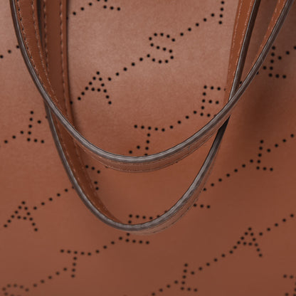 Stella McCartney Eco Alter Nappa Perforated Logo Tote Brown 8 of 8