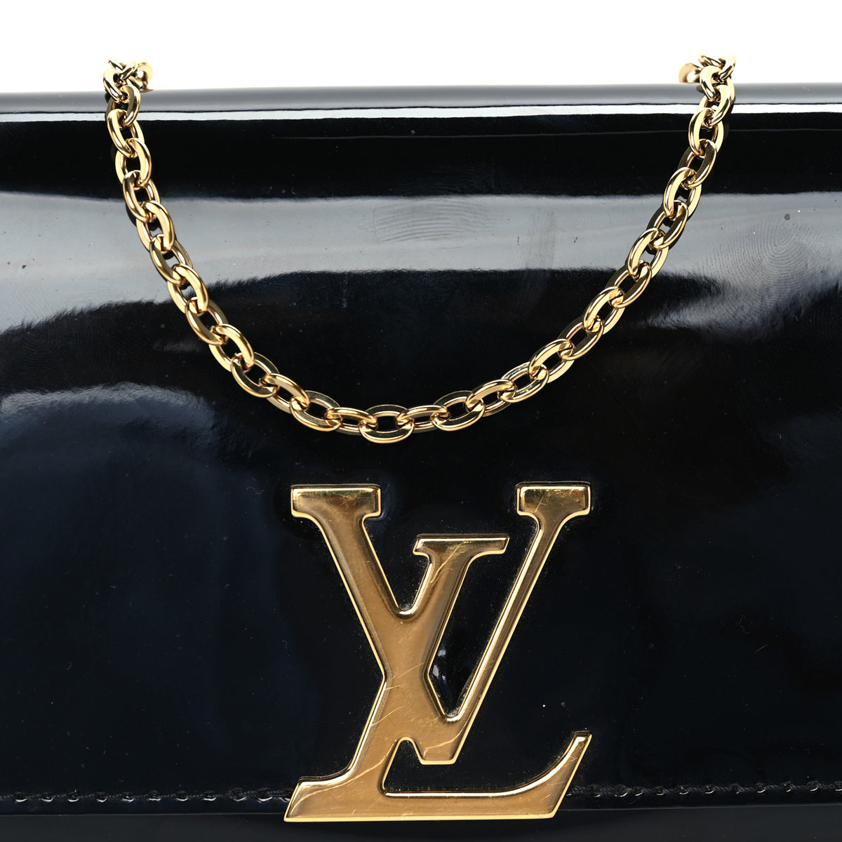 Louis Vuitton Patent Chain Louise PM Black Black 6 of 9