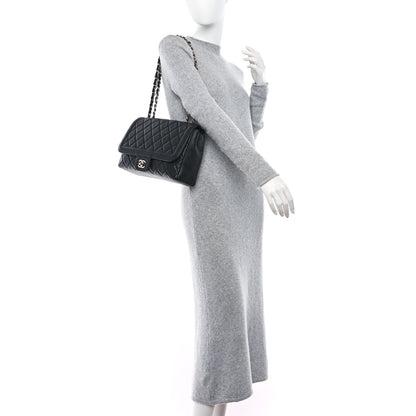 Chanel Lambskin Quilted Large Coco Rider Flap Black 2 of 11