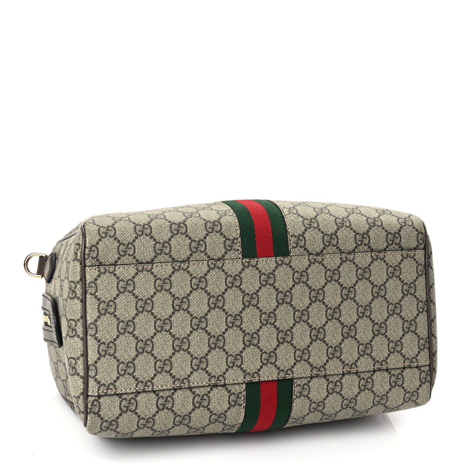 Gucci GG Supreme Monogram Web Medium Ophidia Top Handle Bag Beige Ebony 3 of 8