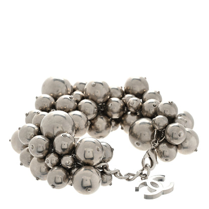Chanel Metal Beaded CC Cluster Bracelet Ruthenium 3 of 4
