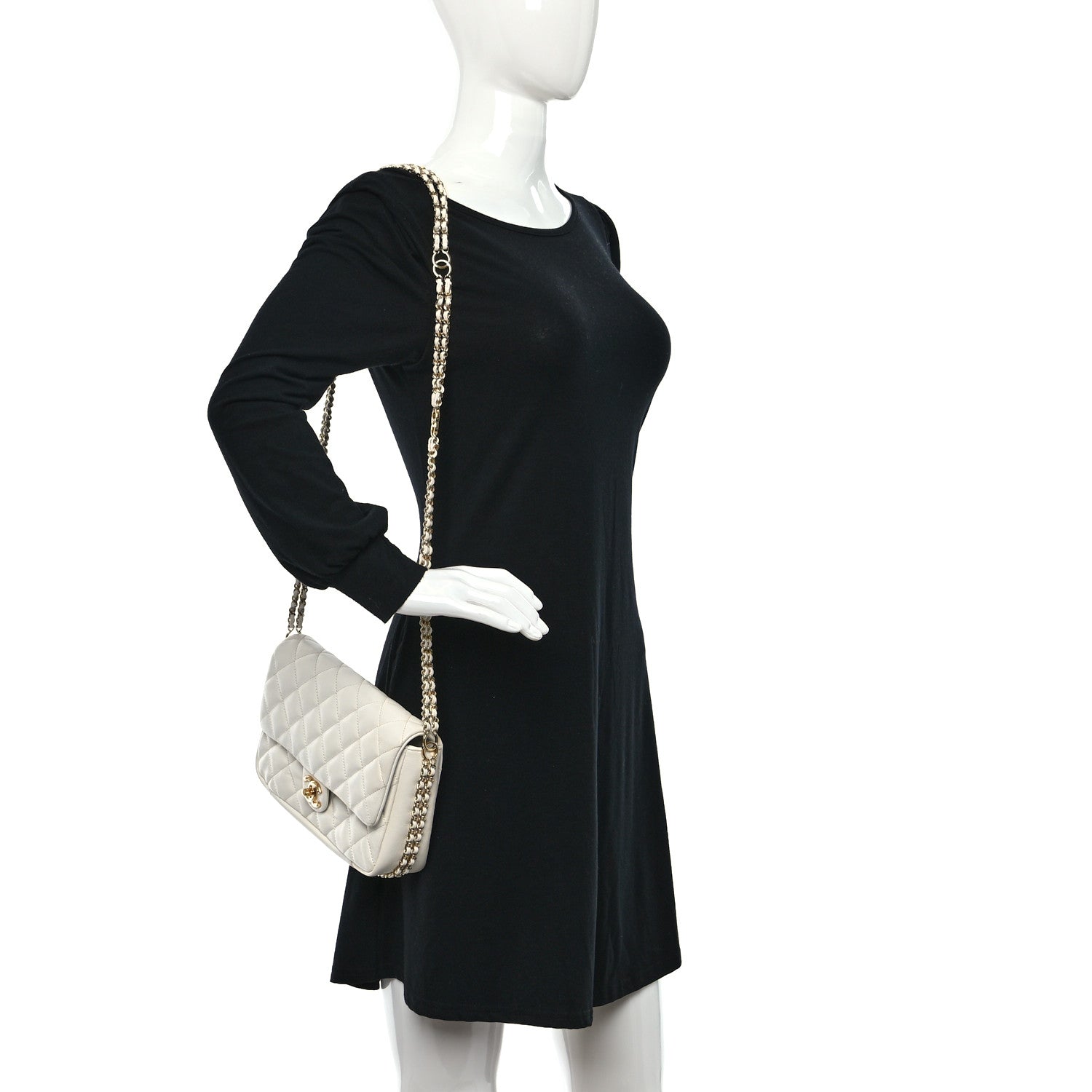 Chanel Caviar Quilted Small CC You Flap White 2 of 11