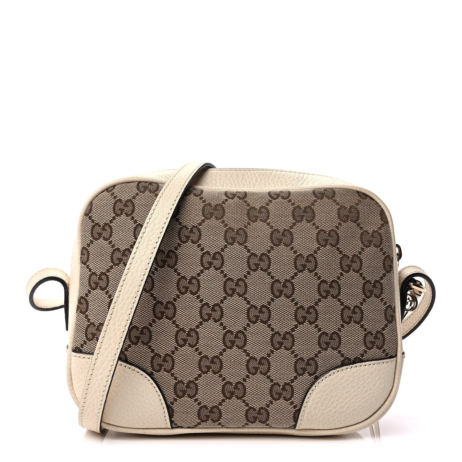 Gucci Monogram Dollar Calfskin Mini Bree Messenger Bag  Beige Ebony Avoire 1 of 8