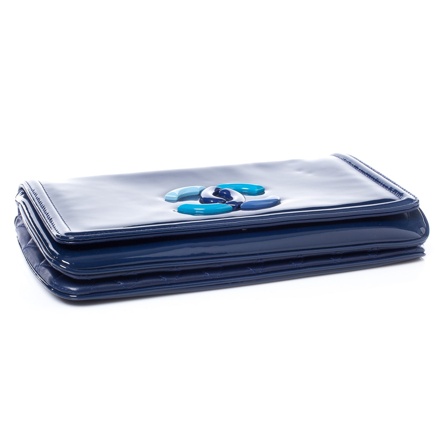 Vinyl Small Lipstick Flap Bag Blue