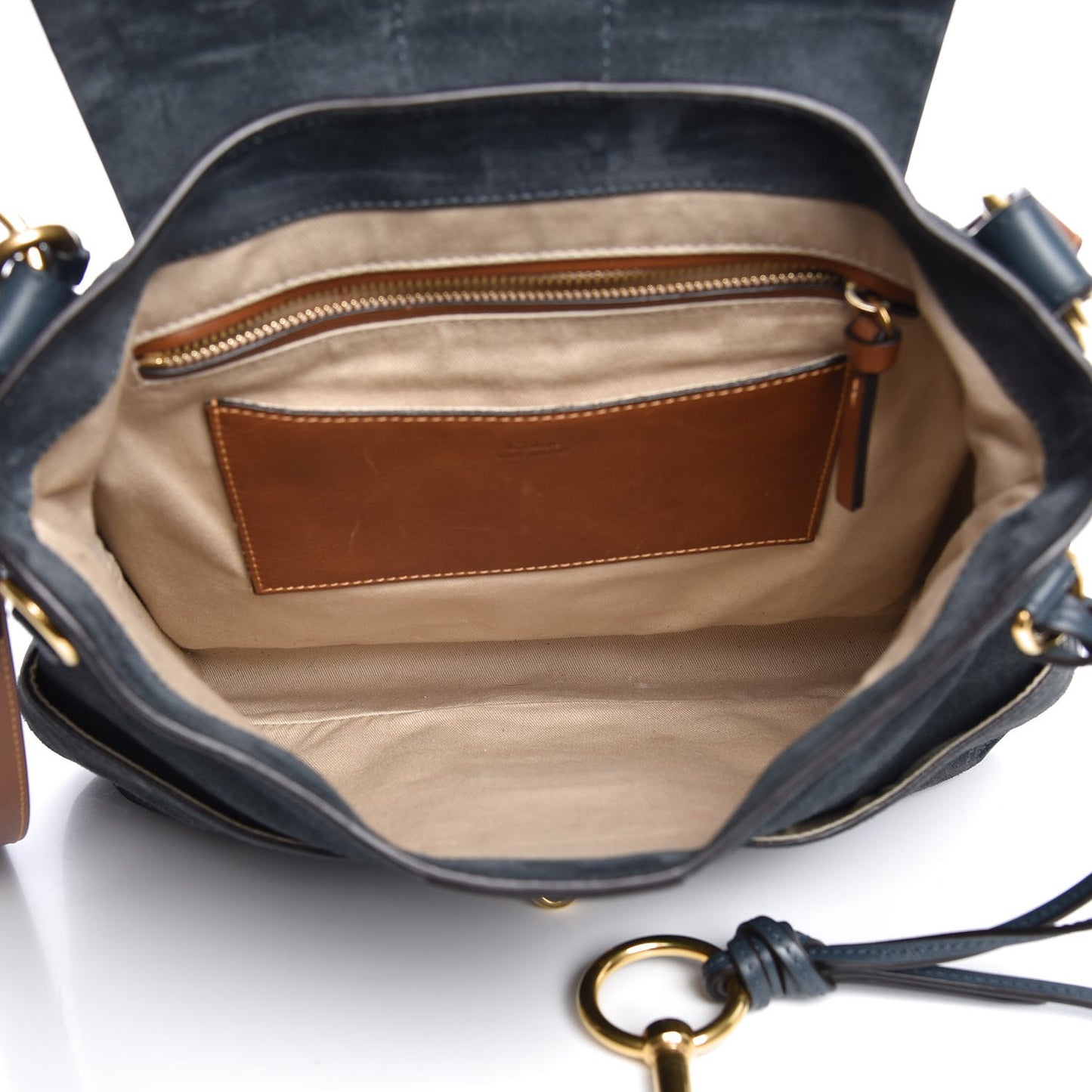 Suede Medium Lexa Shoulder Bag Silver Blue