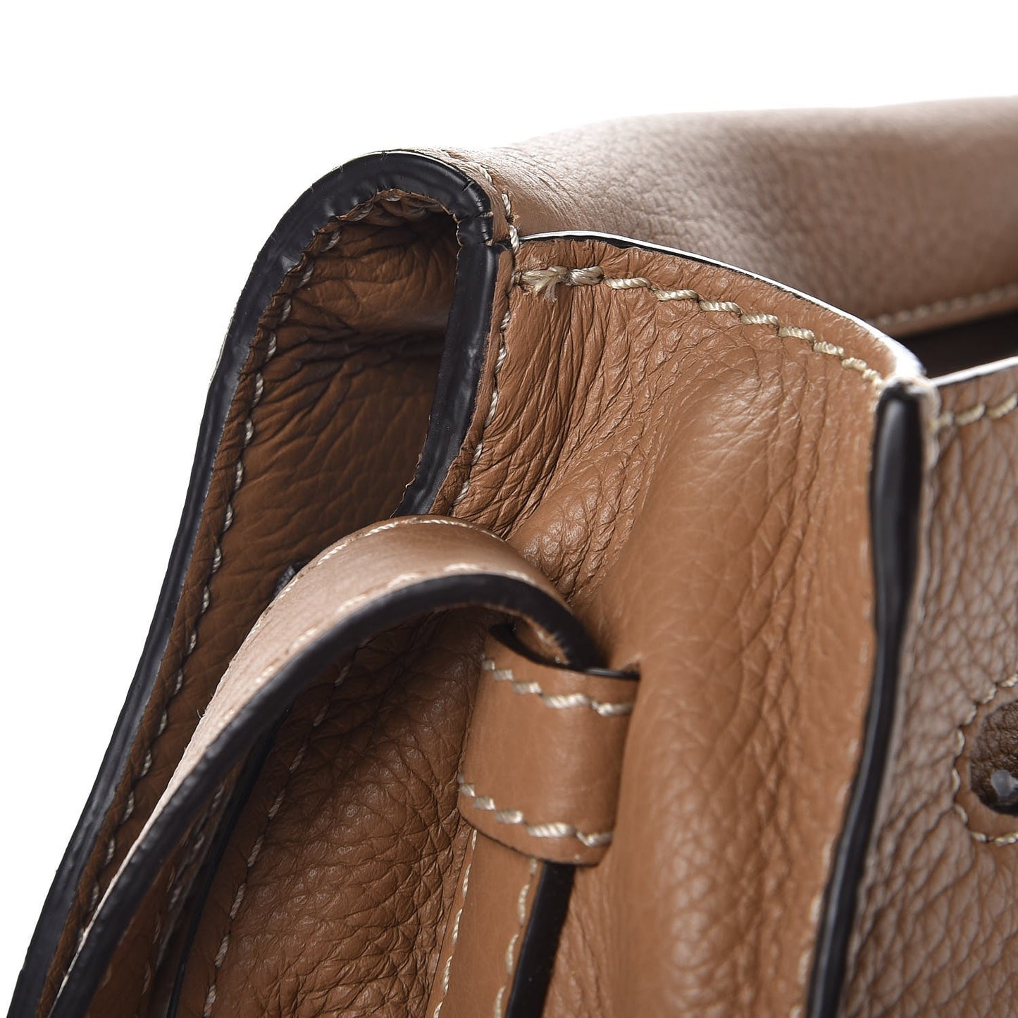 Calfskin Mini Marcie Round Crossbody Bag Nut