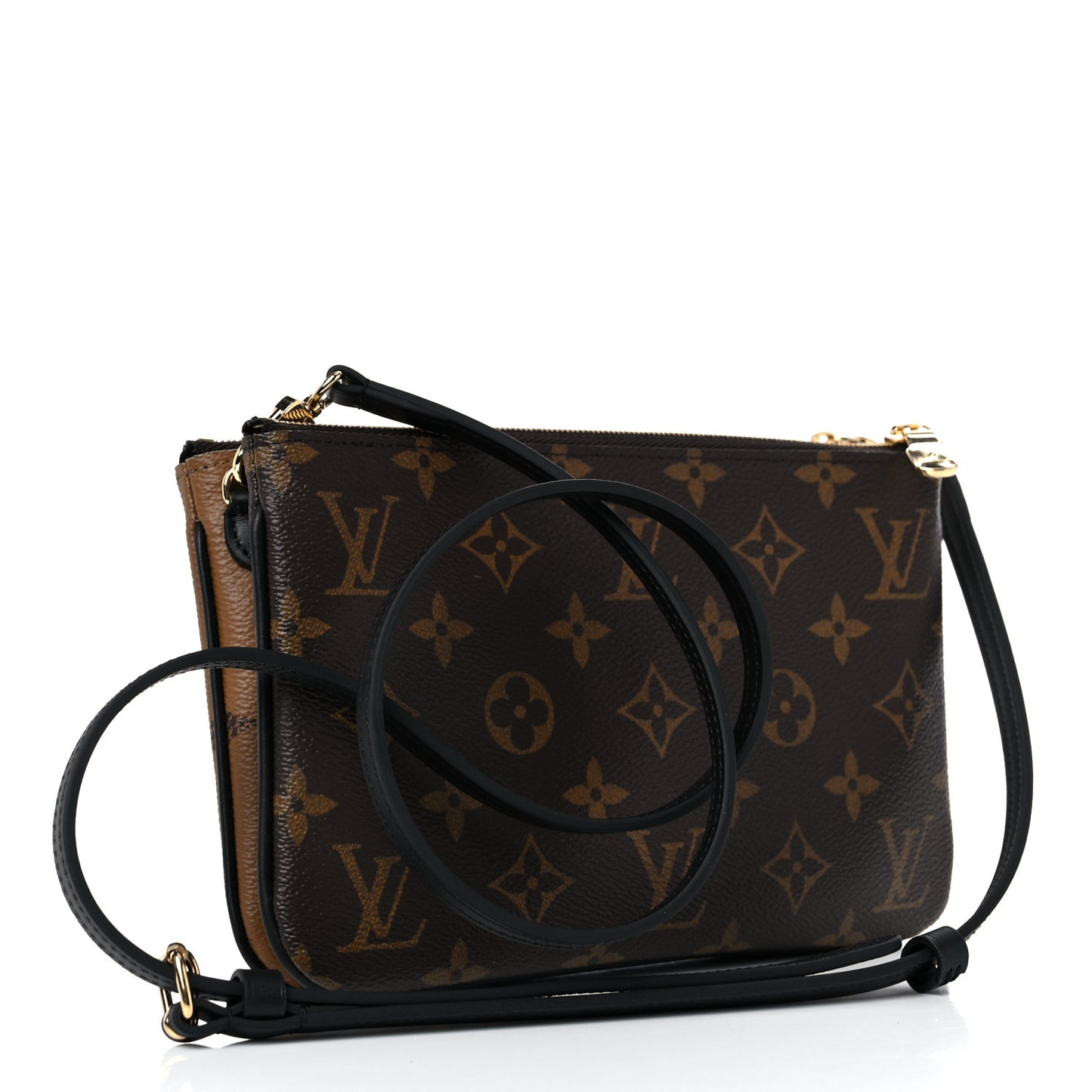 Reverse Monogram Giant Double Zip Pochette