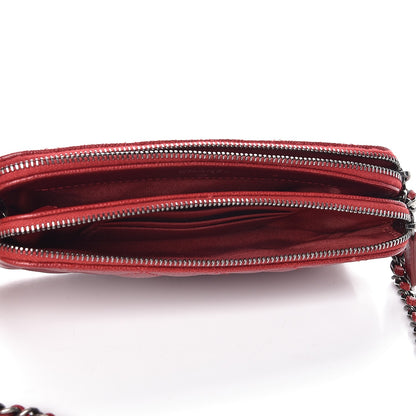 Chanel Caviar Quilted Small Clutch With Chain Red 5 of 12