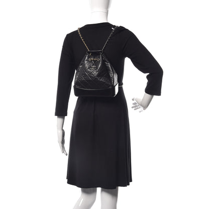 Chanel Aged Calfskin Quilted Small Gabrielle Backpack Black 2 of 12