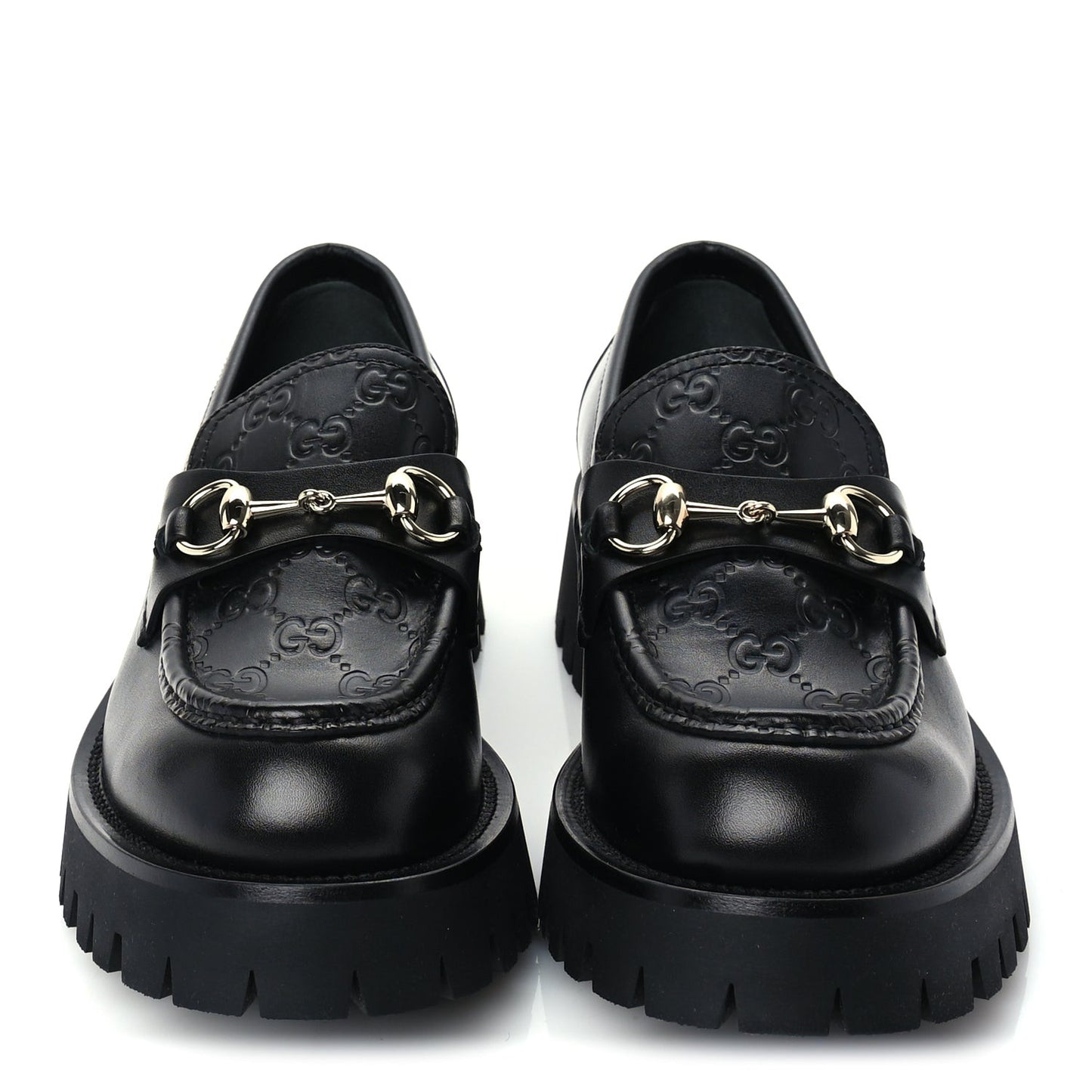 ssima Cordovan Lux Womens Harald Horsebit 25mm Platform Loafers 40  Black