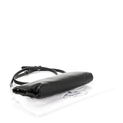 Prada Vitello Daino Zippered Crossbody Bag Black 4 of 8