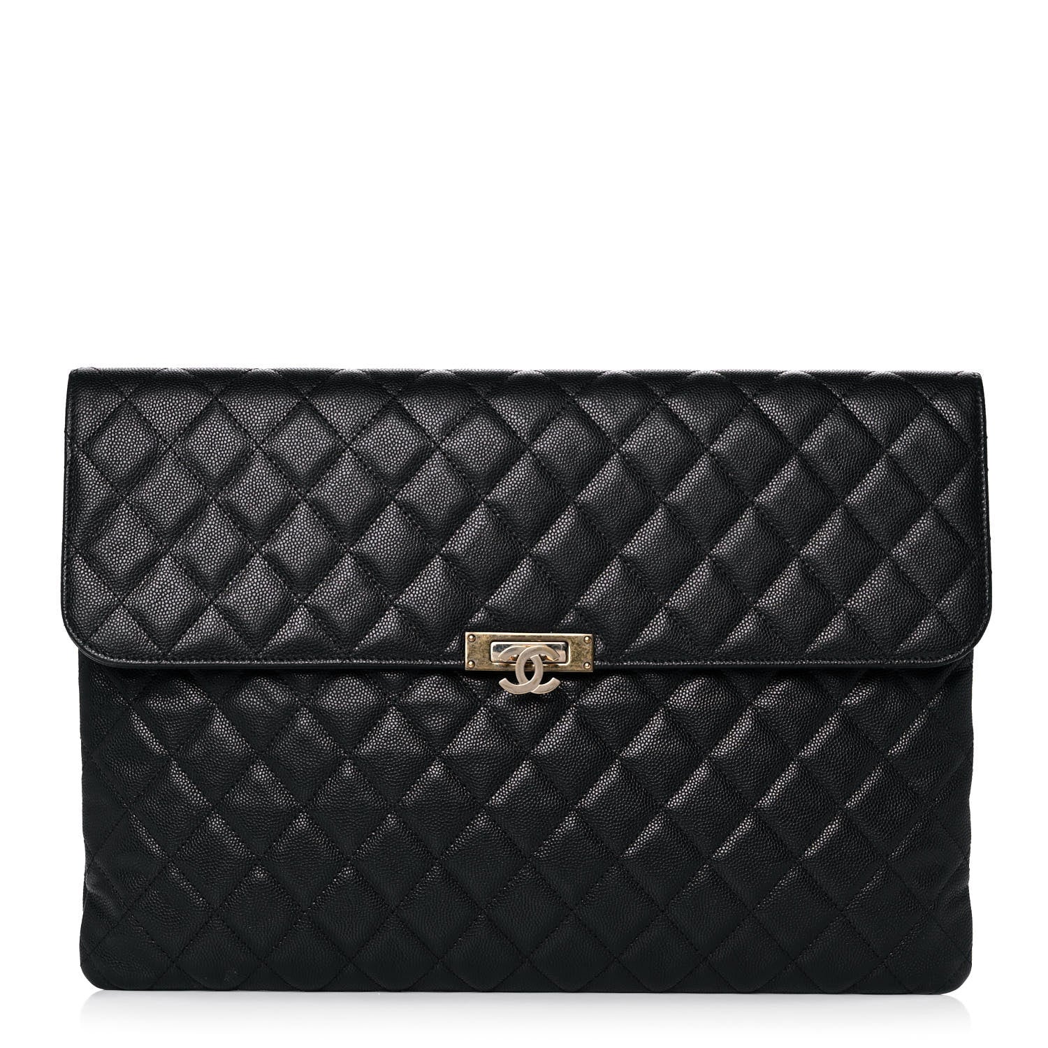 Chanel Caviar Quilted Large Golden Class Pouch Black 1 of 11