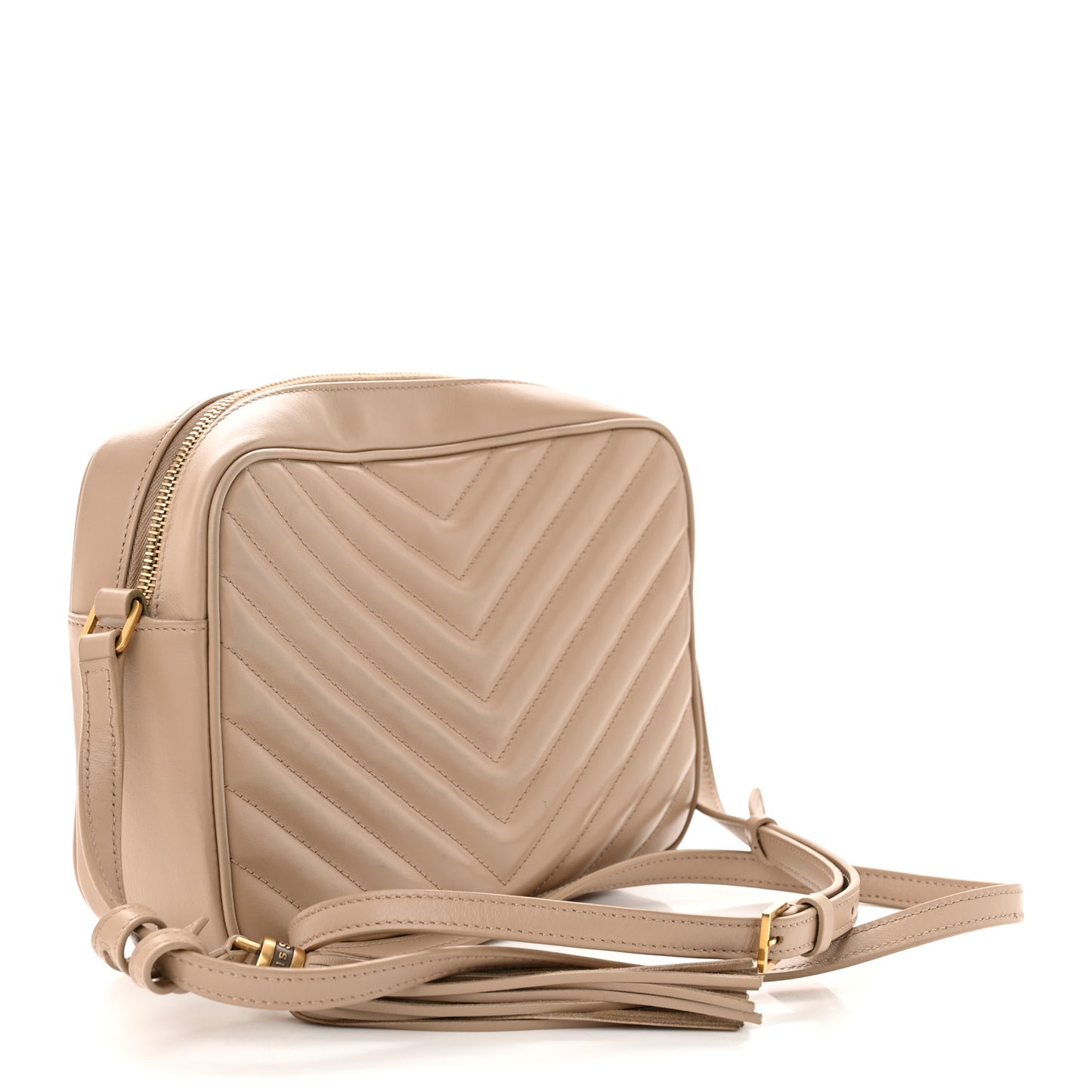 Calfskin Matelasse Monogram Lou Camera Bag Dark Beige