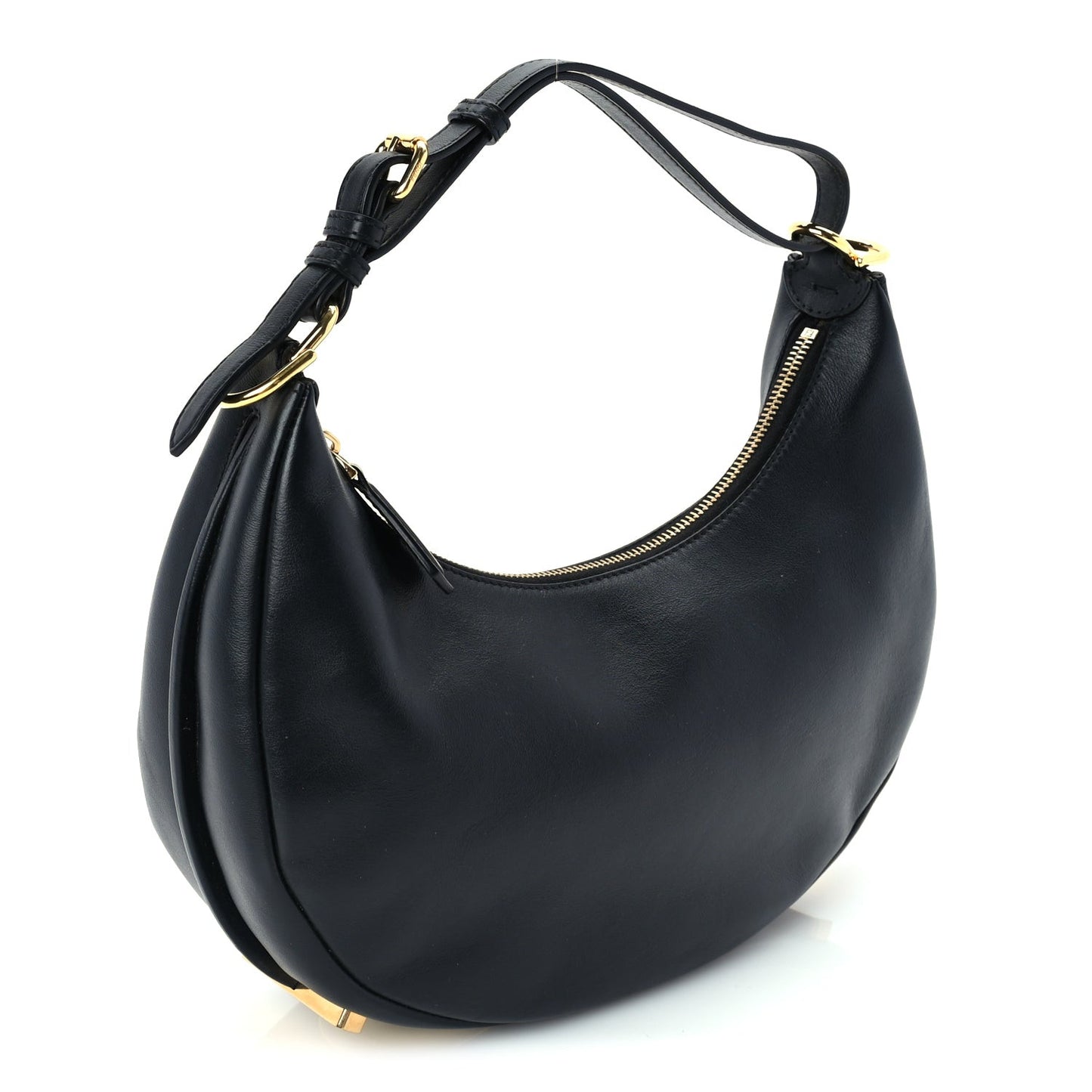 Vitello Grace Matte Small graphy Hobo Bag  Black