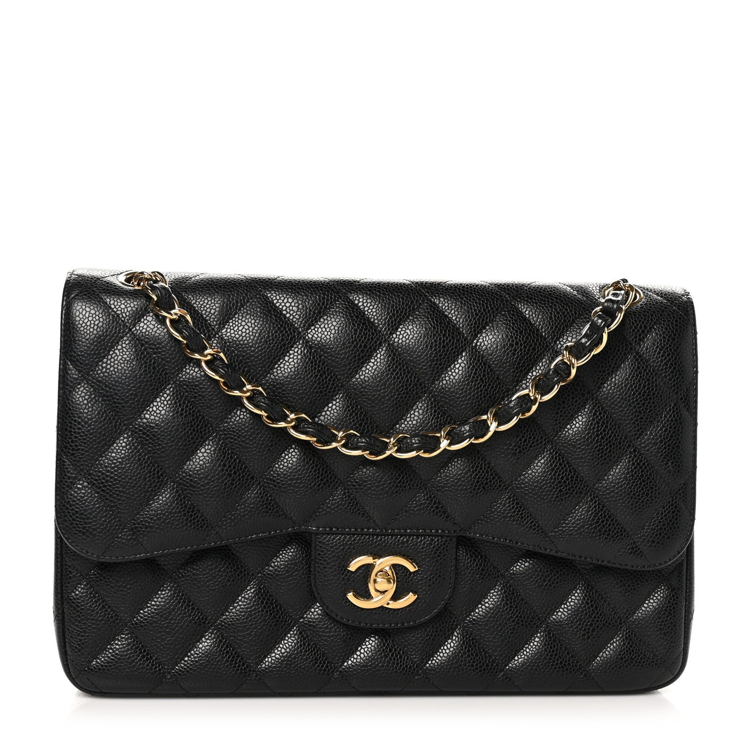 Chanel Caviar Quilted Jumbo Double Flap Black 1 of 11