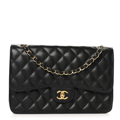 Chanel Caviar Quilted Jumbo Double Flap Black 1 of 11