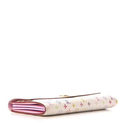 Louis Vuitton Monogram Multicolor Sarah Wallet White Litchi 4 of 6
