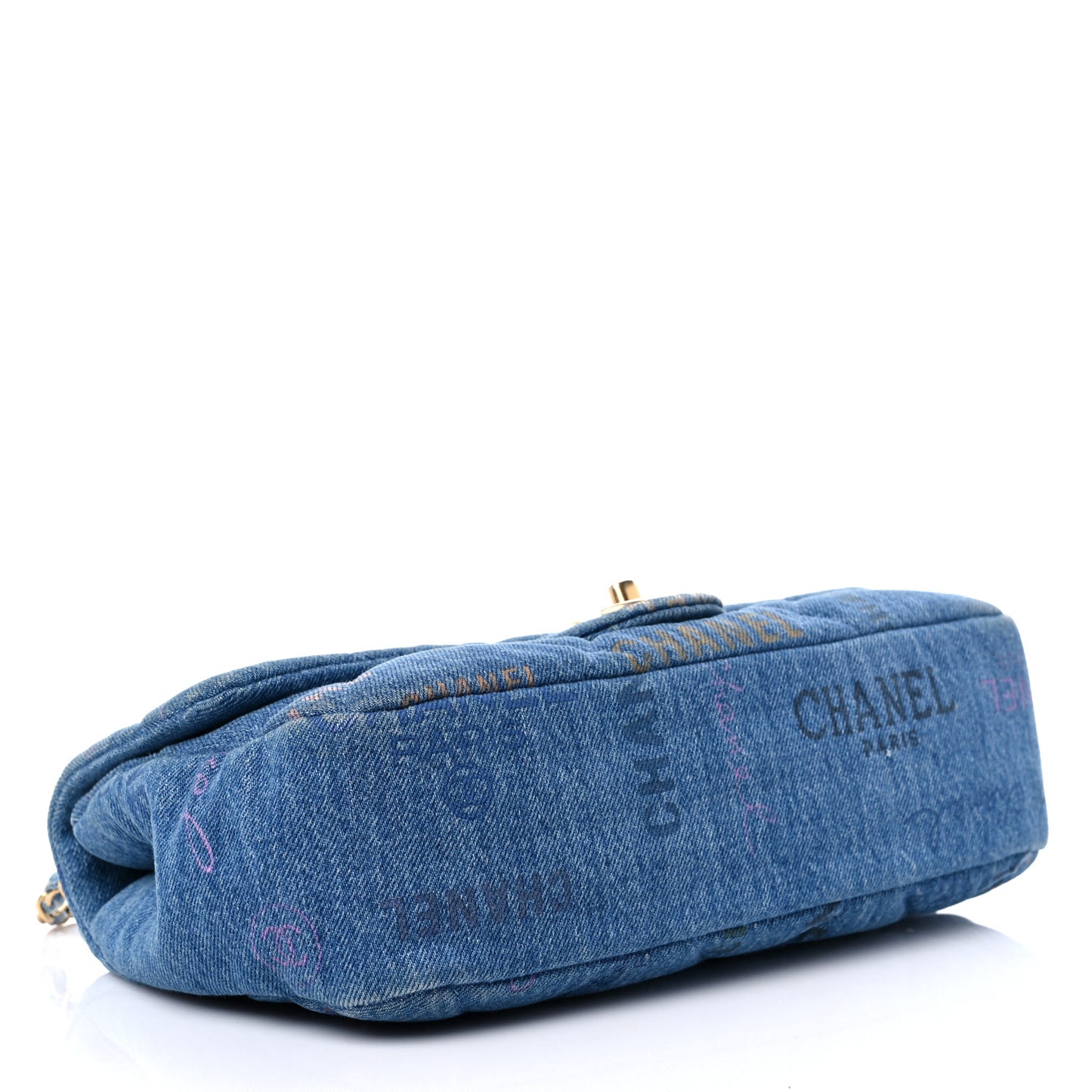 Denim Quilted Denim Large Mood Flap Blue Multicolor