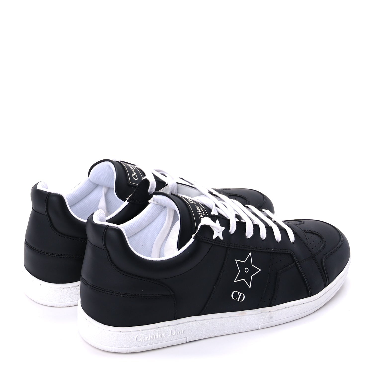 Christian Dior Calfskin Dior Star Ors Low Top Sneakers 39  Black 4 of 9
