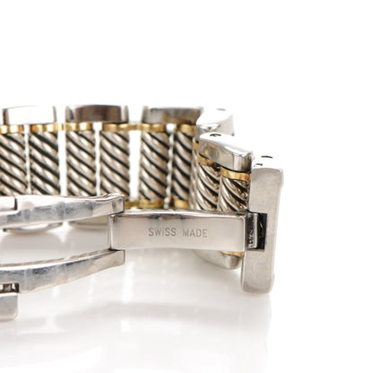 David Yurman Stainless Steel 18K Yellow Gold Mother of Pearl 25mm Thoroughbred Quartz Watch 7 of 7