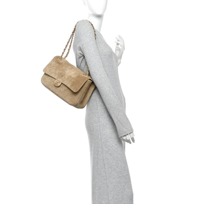 Chanel Suede Calfskin Small Souplissimo Maxi Flap Dark Beige 2 of 10