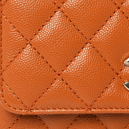 Chanel Caviar Quilted Extra Mini Coco Handle Flap Light Brown 9 of 13