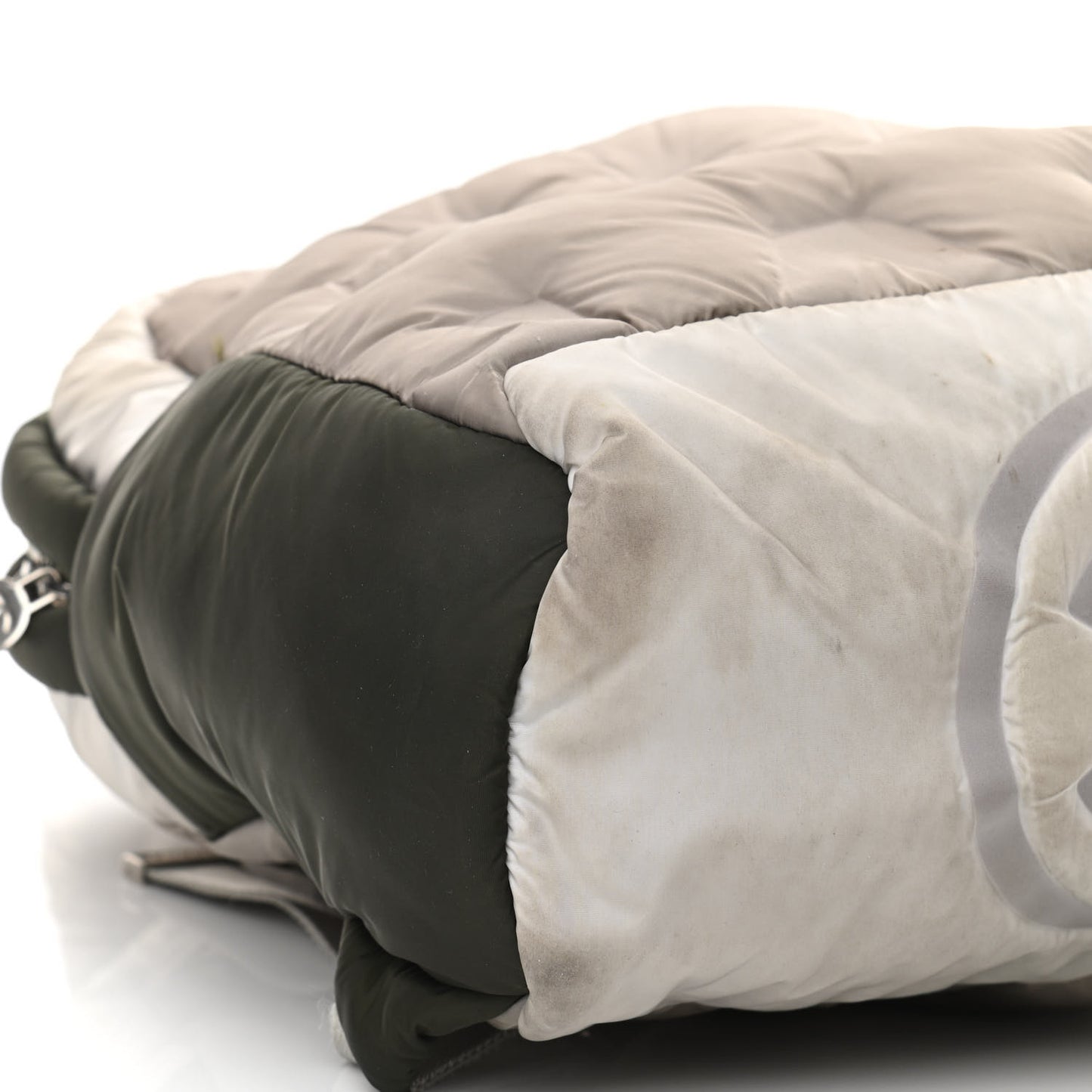 Nylon Embossed Small Doudoune Backpack Black Grey White