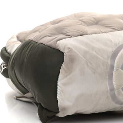 Chanel Nylon Embossed Small Doudoune Backpack Black Grey White 9 of 15