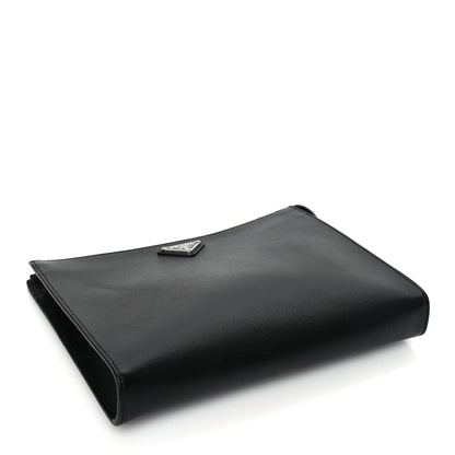 Prada Saffiano Pouch Wristlet Black 4 of 7