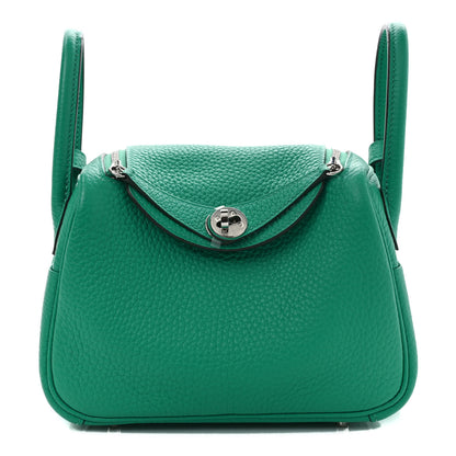 Hermes Taurillon Clemence Mini Lindy 20 Menthe 1 of 9