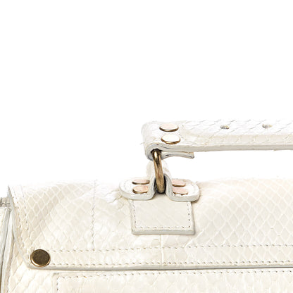 Proenza Schouler Snakeskin Calfskin Embossed Medium PS1 Satchel White 13 of 17