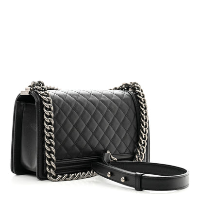 Chanel Caviar Quilted Medium Boy Flap Black 3 of 11