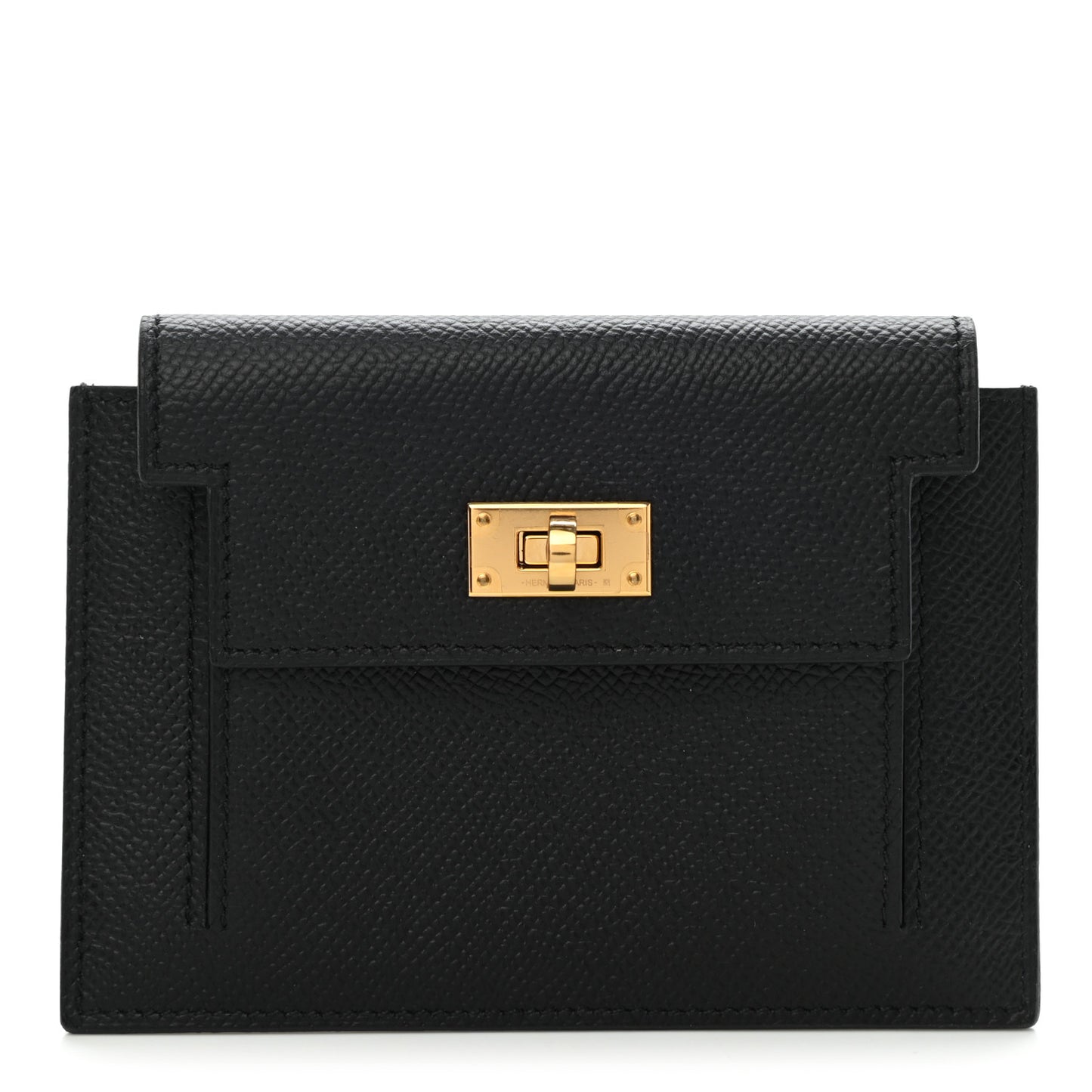 Epsom Kelly Pocket Compact Wallet Black