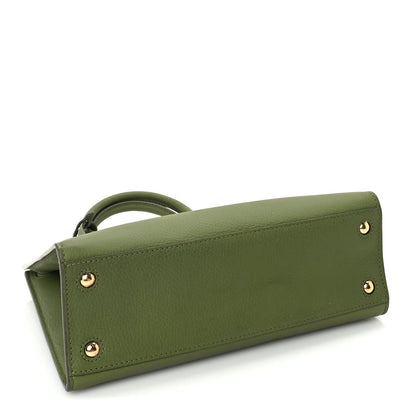 Burberry Grained Calfskin Mini Frances Tote Spruce Green 3 of 8