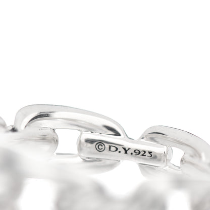 David Yurman Sterling Silver 8mm Wellesley Link Ring 54 7 5 of 5