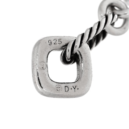 David Yurman Sterling Silver Diamond Cable Heart Charm Bracelet 3 of 3