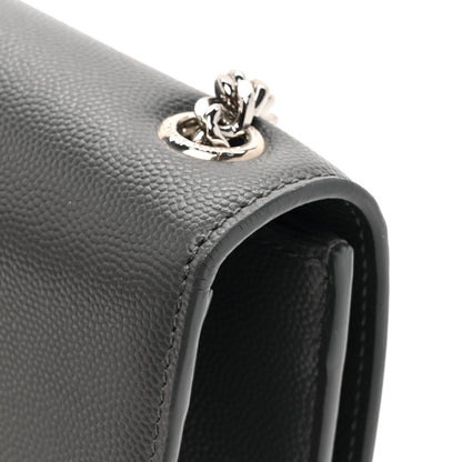 Saint Laurent Grain De Poudre Medium Classic Monogram Kate Satchel Earth Grey 14 of 15