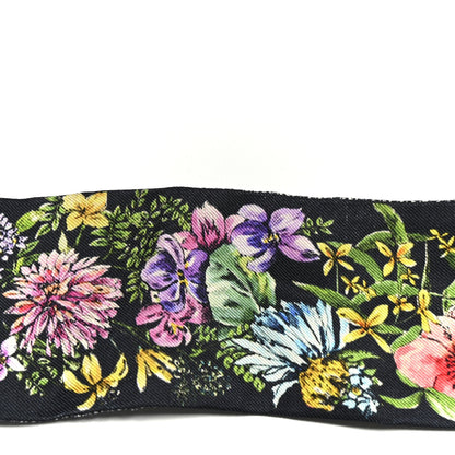 Christian Dior Silk Twill D-Floral Mitzah Scarf Blue Multicolor 3 of 4