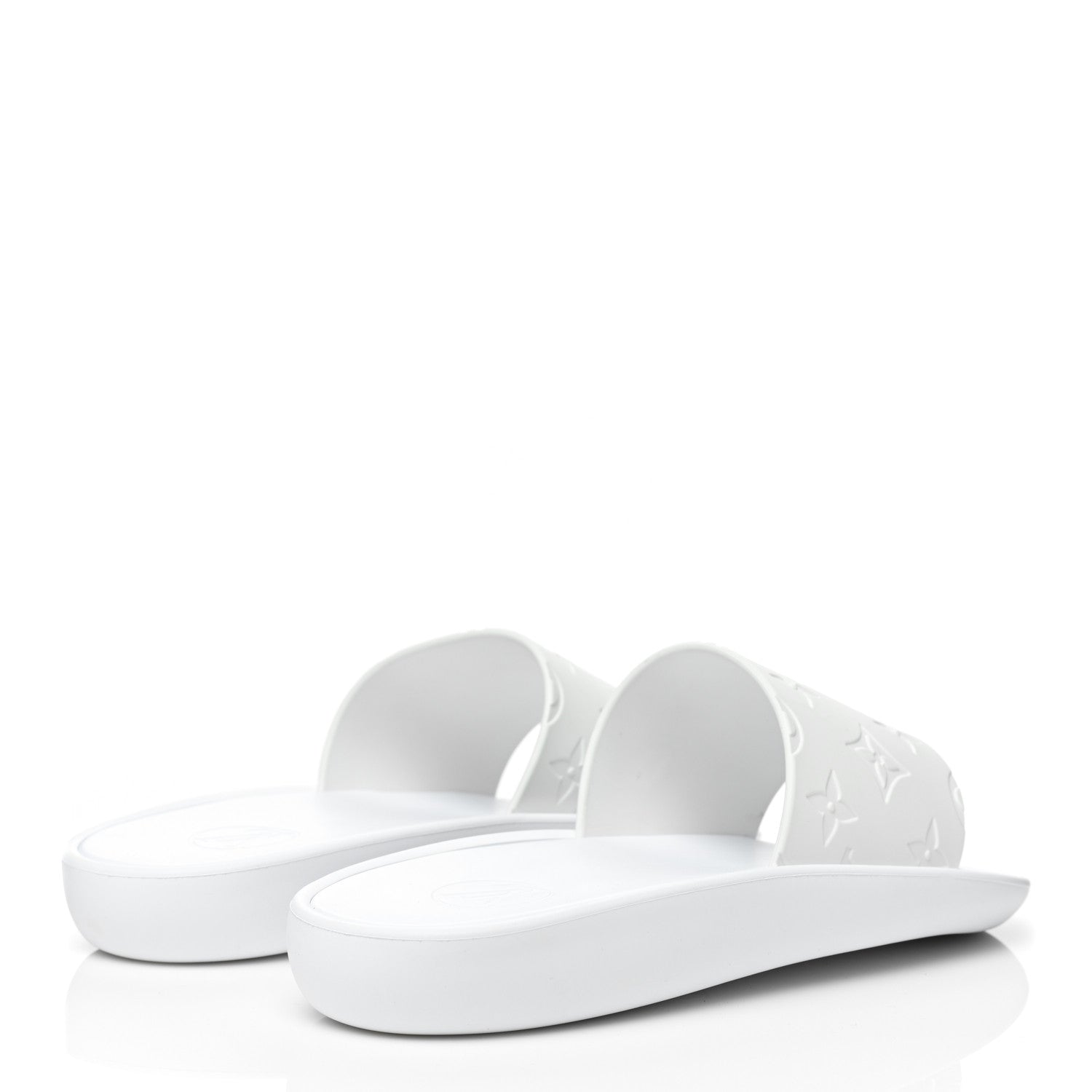Louis Vuitton Rubber Monogram Embossed Sunbath Flat Mule 36 White 4 of 7