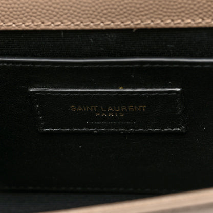 Saint Laurent Grain De Poudre Small Monogram Kate Satchel Dark Beige 6 of 9