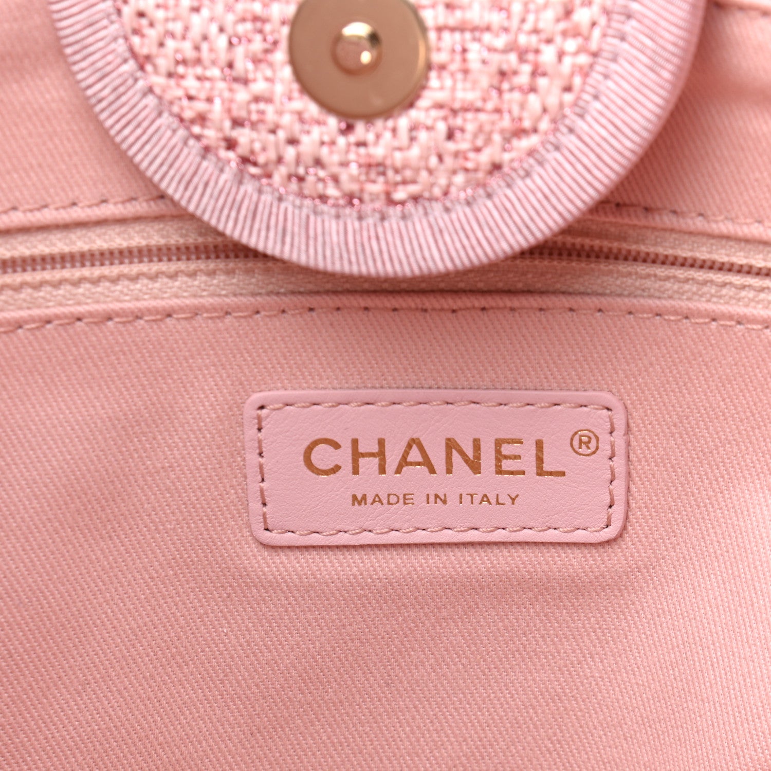 Chanel Lurex Boucle Deauville Medium Tote Pink 5 of 6