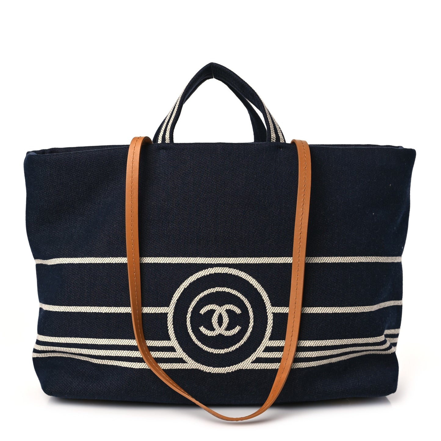 Denim Large Shopping Tote Blue