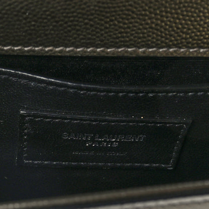 Saint Laurent Grain De Poudre Small Monogram Kate Satchel Piombo 6 of 9