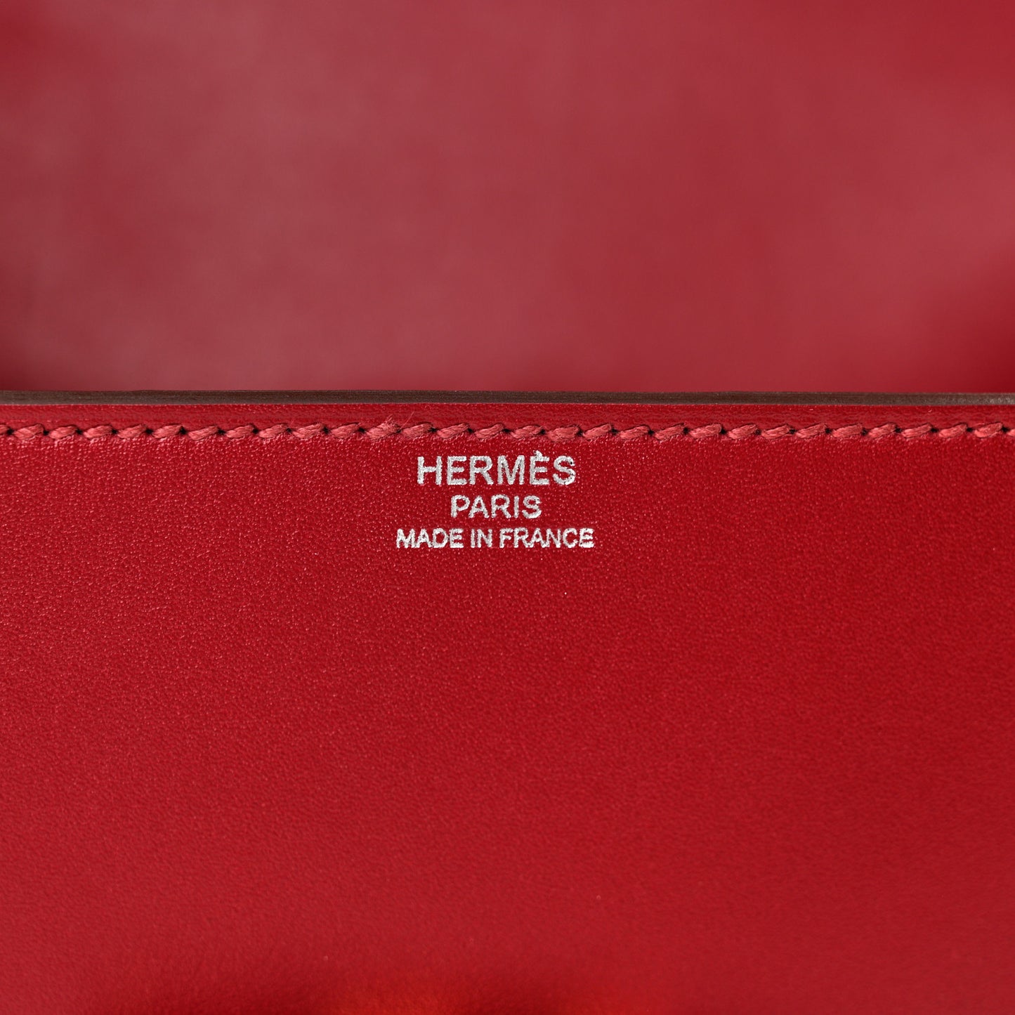 Villandry Calfskin Cinhetic Boxy Top Handle Bag Rubis
