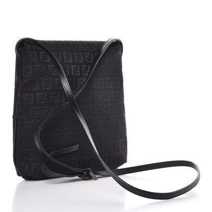 Fendi Zucchino Tube Messenger Bag Black 3 of 7