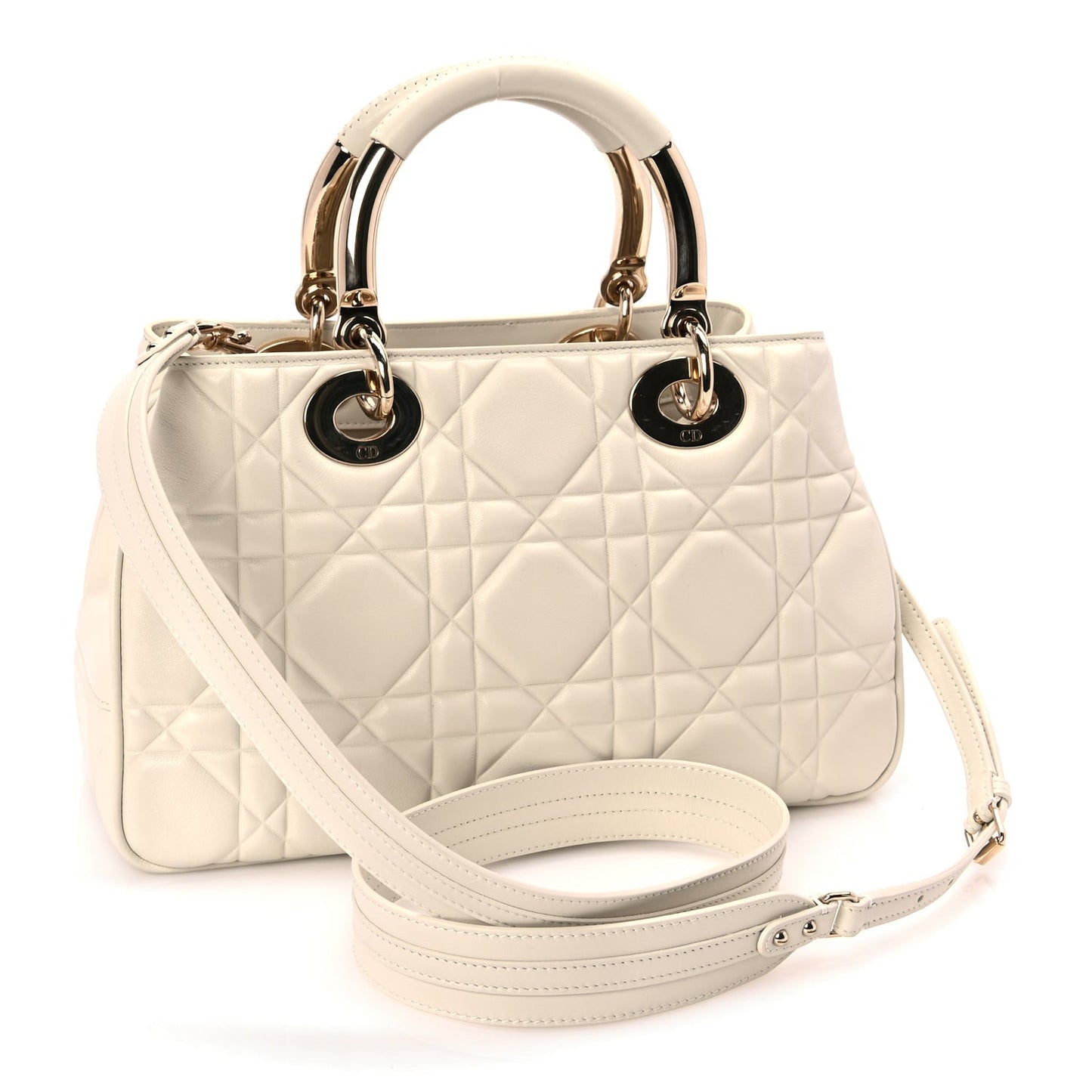 Calfskin Cannage Medium The Lady 95.22  White