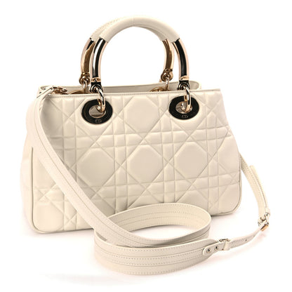 Christian Dior Calfskin Cannage Medium The Lady 95.22  White 2 of 8
