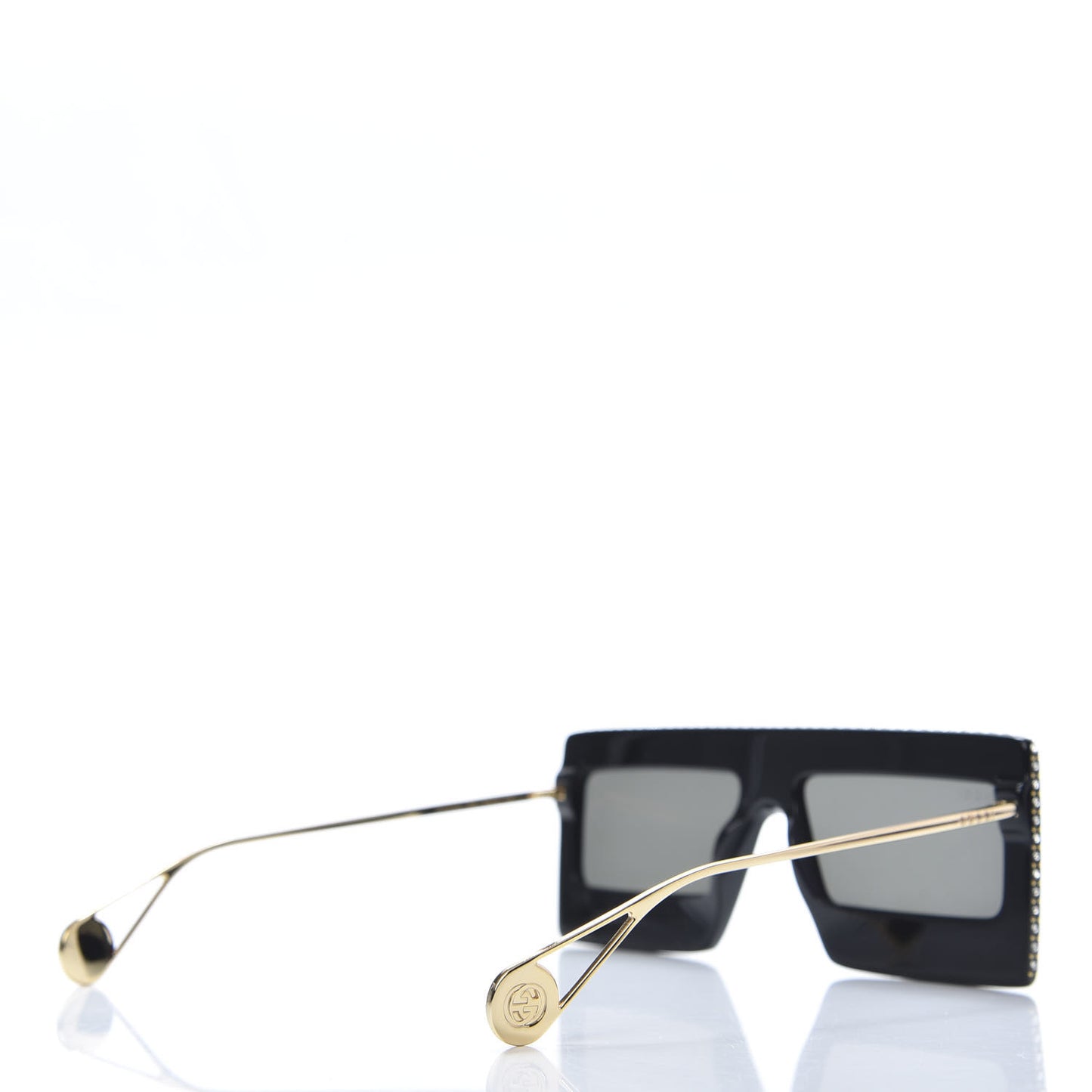 Acetate Crystal Mask-Frame Sunglasses GG0431S Black