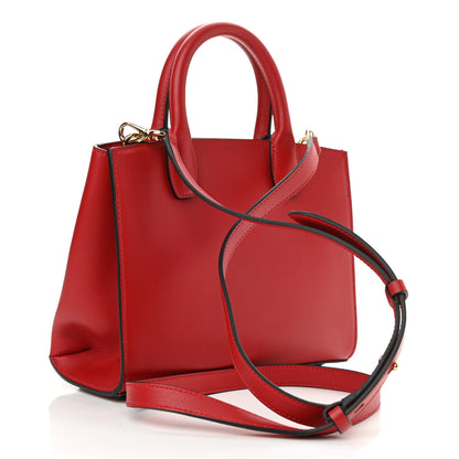 Salvatore Ferragamo Calfskin Small Studio Box Bag Red 3 of 10