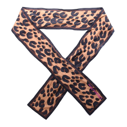 Louis Vuitton Silk Leopard Bandeau Scarf Marron 1 of 4